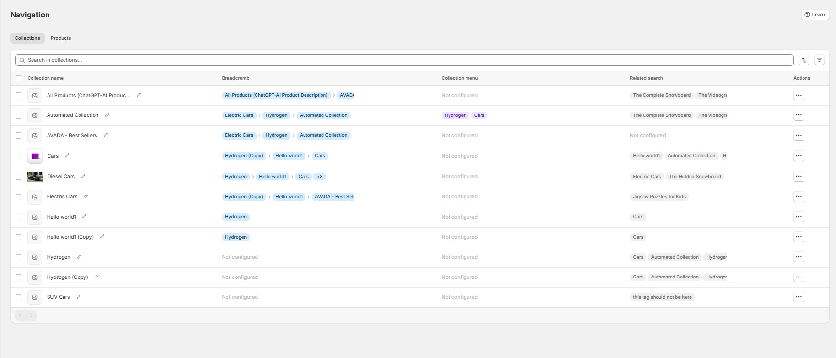 Fix Shopify Store breadcrumbs