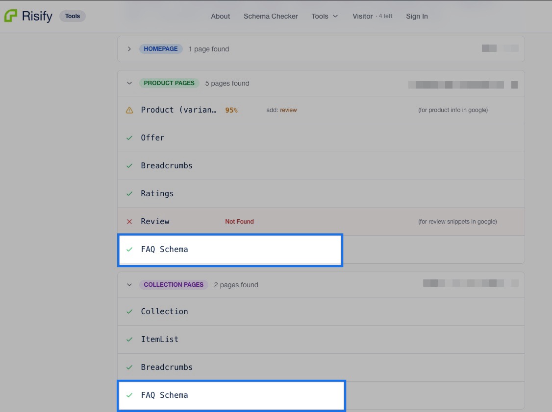 faq schema on a shopify store