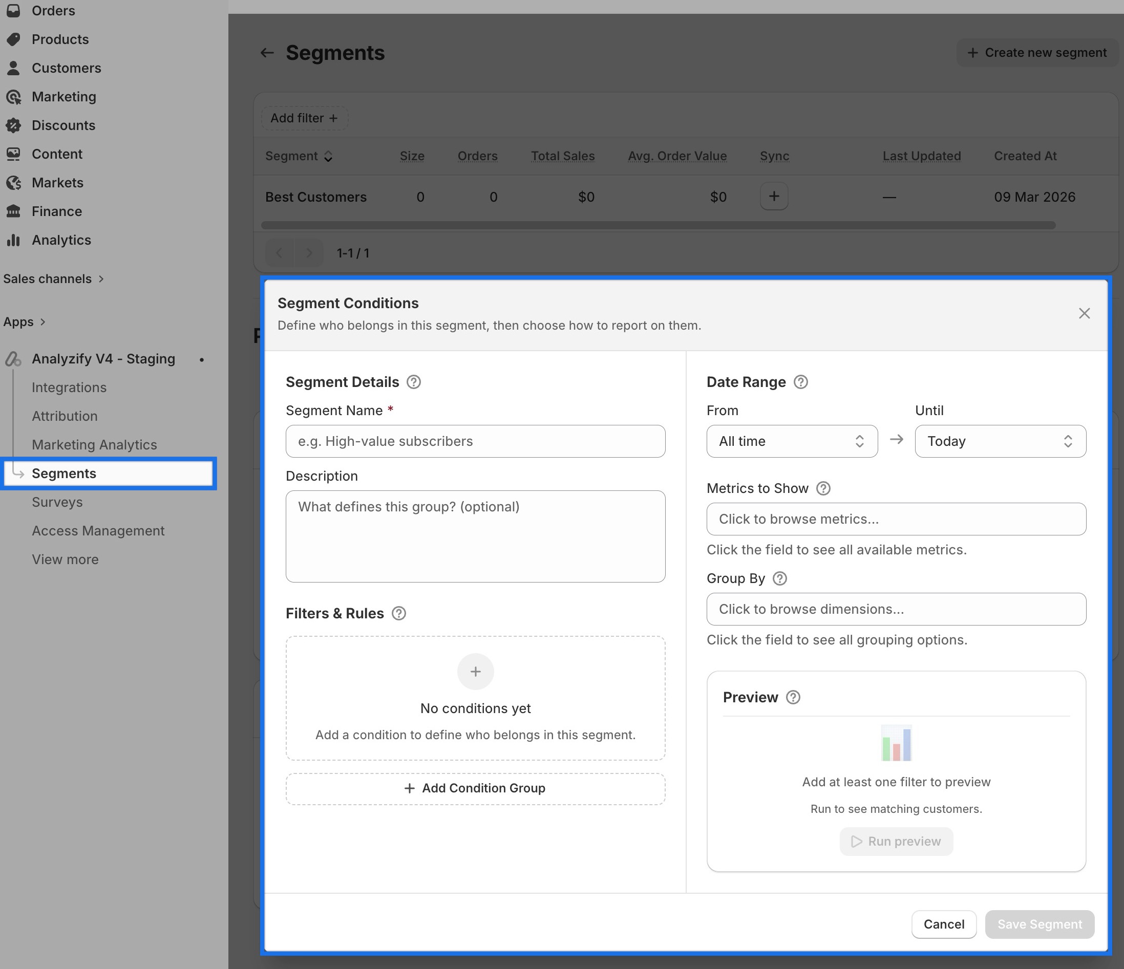 building custom segments - analyzify